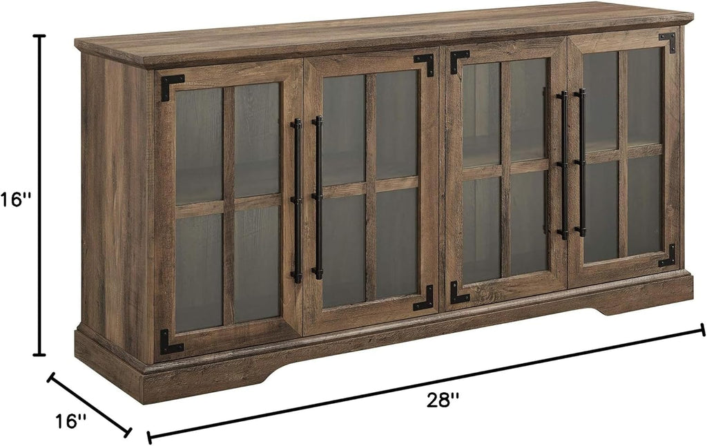 Walker Edison Abigail Farmhouse TV Stand for TVs up to 64in Rustic Oak