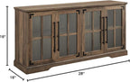 Walker Edison Abigail Farmhouse TV Stand for TVs up to 64in Rustic Oak