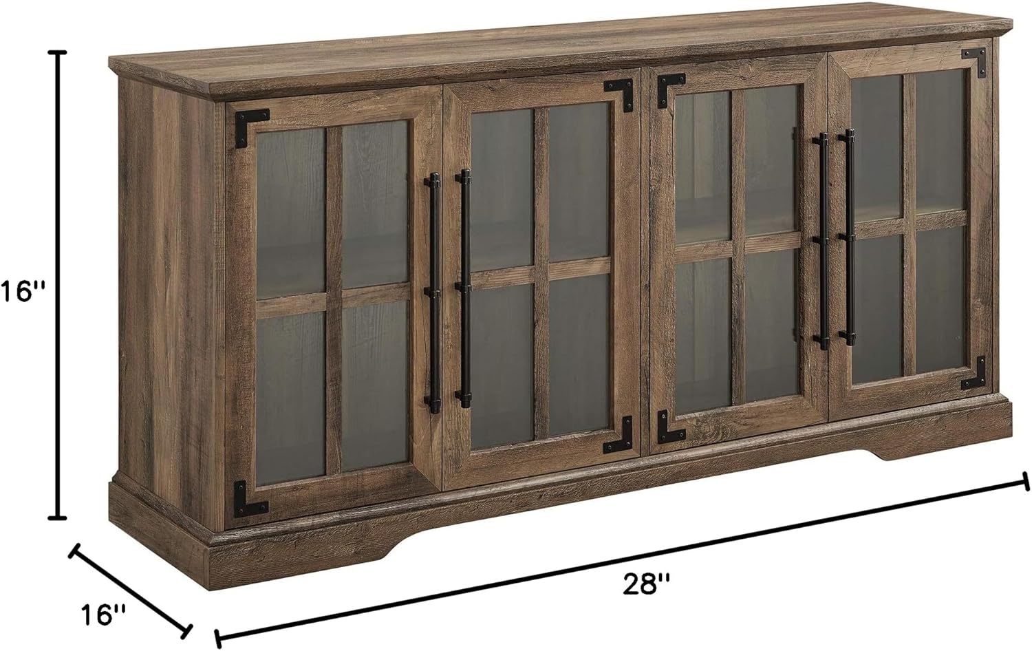 Walker Edison Abigail Farmhouse TV Stand for TVs up to 64in Rustic Oak