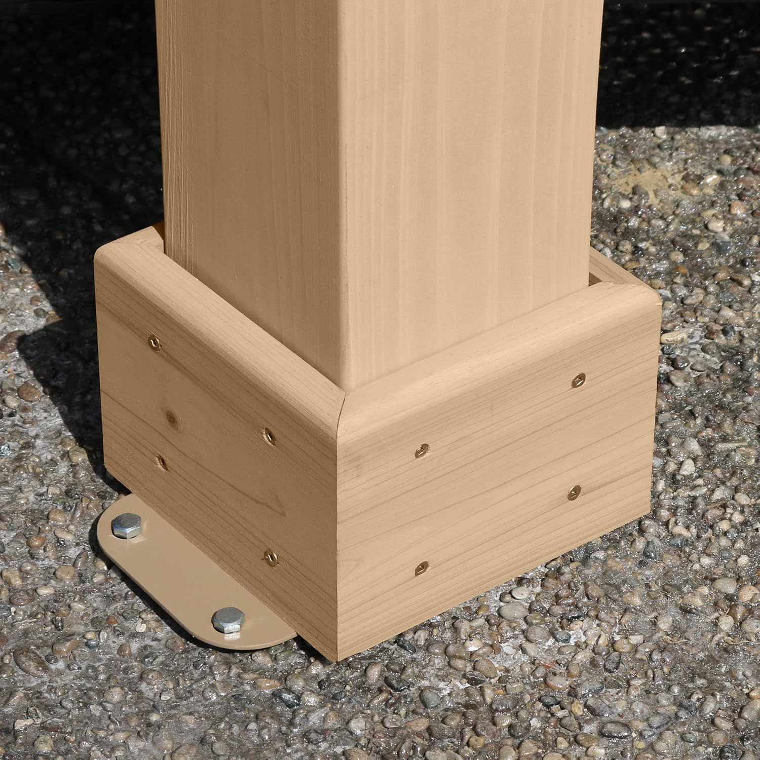 Yardistry 10 x 12 Meridian Cedar Wood Pergola Brown