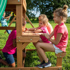 Backyard Discovery Belmont Cedar Wood Swing Set Wave Slide