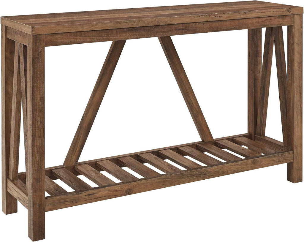 Walker Edison Abigail Farmhouse TV Stand for TVs up to 64in Rustic Oak
