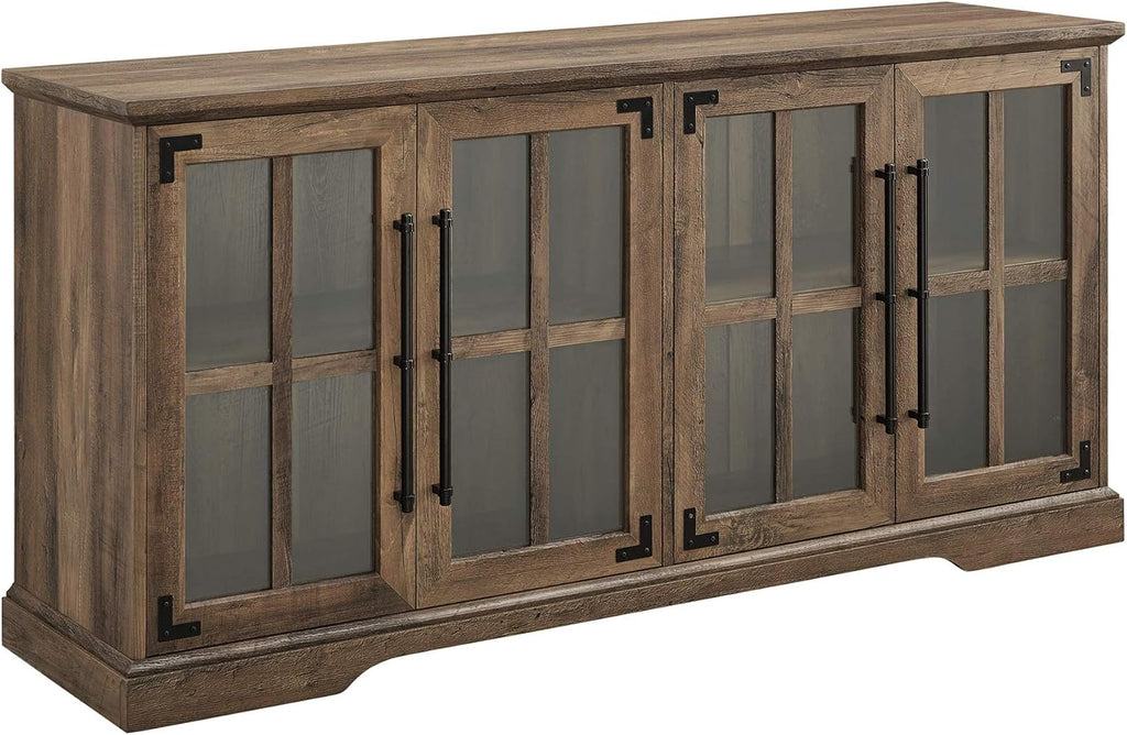 Walker Edison Abigail Farmhouse TV Stand for TVs up to 64in Rustic Oak