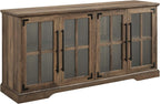 Walker Edison Abigail Farmhouse TV Stand for TVs up to 64in Rustic Oak