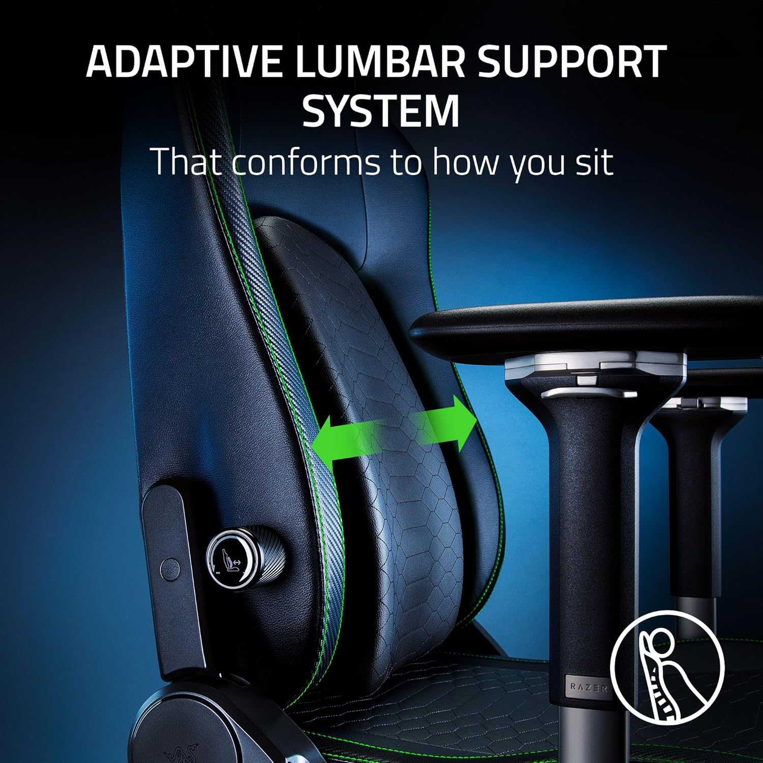 Razer Iskur V2 Gaming Chair with Adaptive Lumbar Support