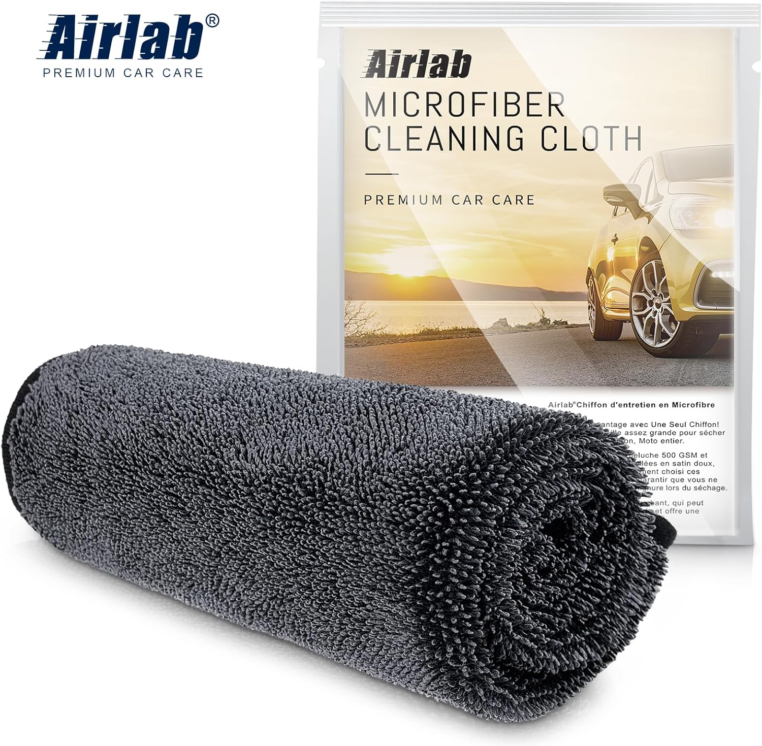 Airlab Twisted Microfiber Cleaning Cloth 2 Pack 60x40cm