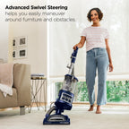 Shark Upright Vacuum, Navigator Lift-Away Deluxe with Large Dust Cup Capacity, HEPA Filter, Swivel Steering, Upholstery Tool & Crevice Tool, Blue, NV360