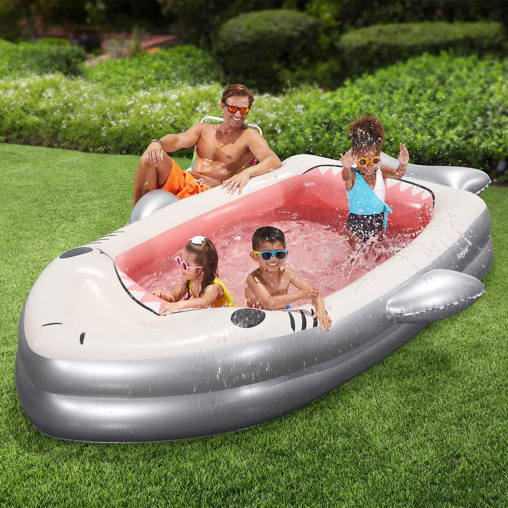 Funsicle Big Jaws Inflatable Pool 10 ft Rectangular