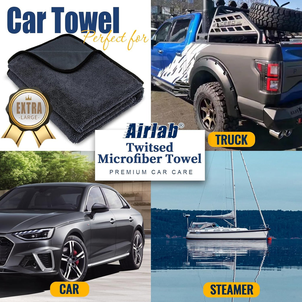 Airlab Twisted Microfiber Cleaning Cloth 2 Pack 60x40cm
