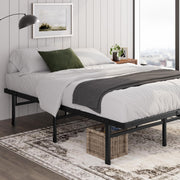 Zinus Justin Bed Frame with Under Bed Storage Metal Platform Black
