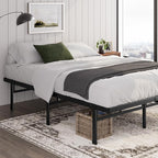 Zinus Justin Bed Frame with Under Bed Storage Metal Platform Black