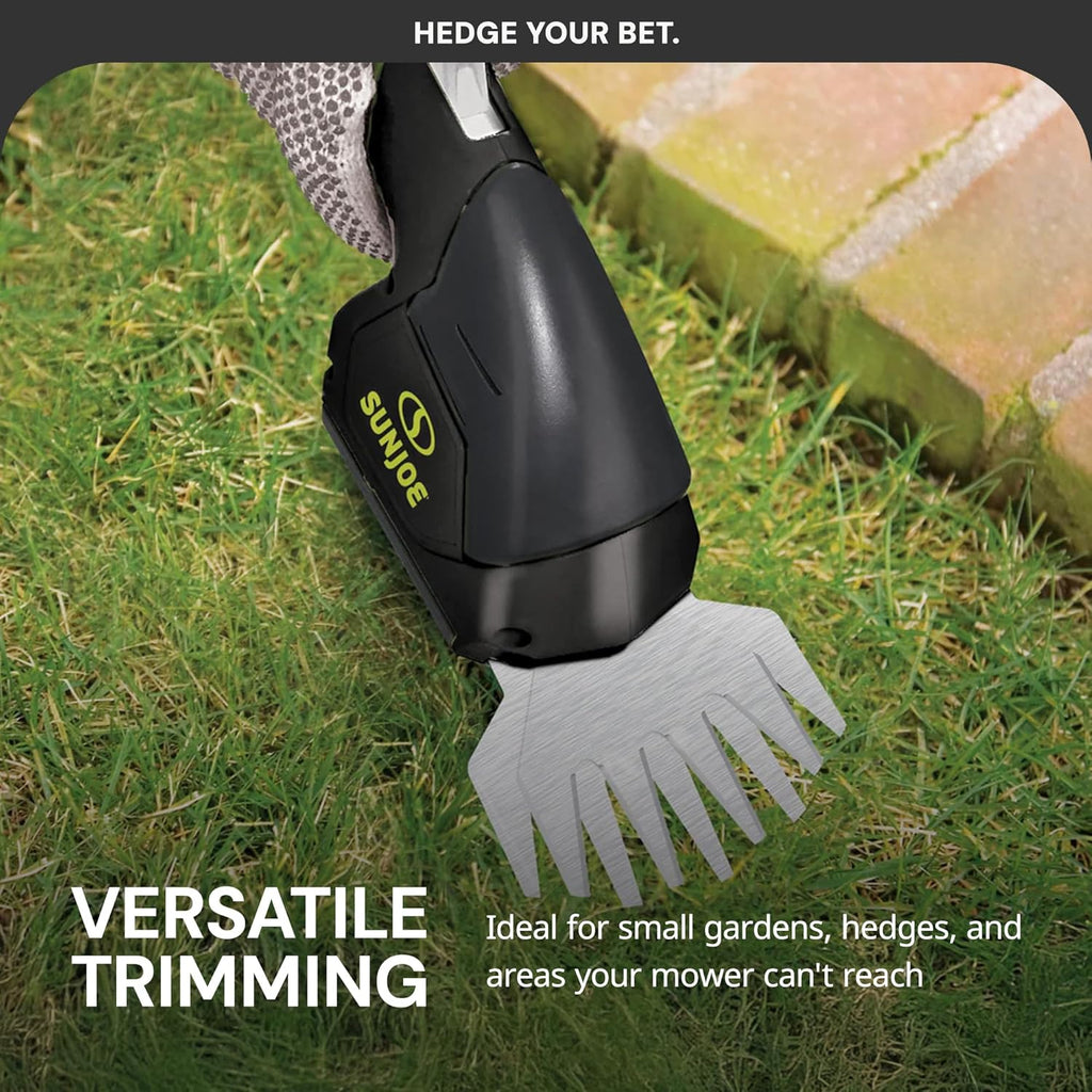 Sun Joe HJ604C 2-in-1 Cordless Grass Shear And Hedge Trimmer Black
