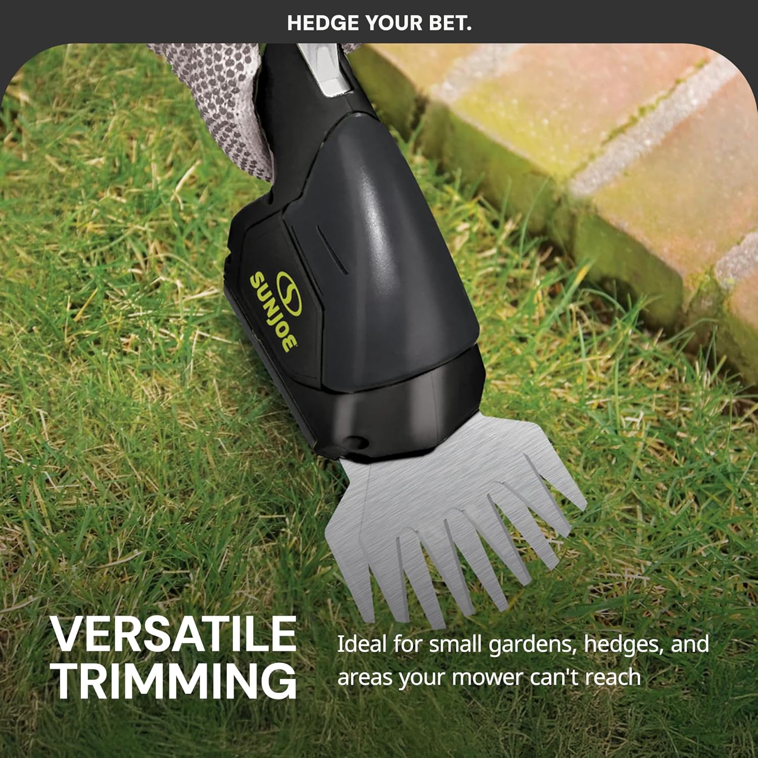 Sun Joe HJ604C 2-in-1 Cordless Grass Shear And Hedge Trimmer Black