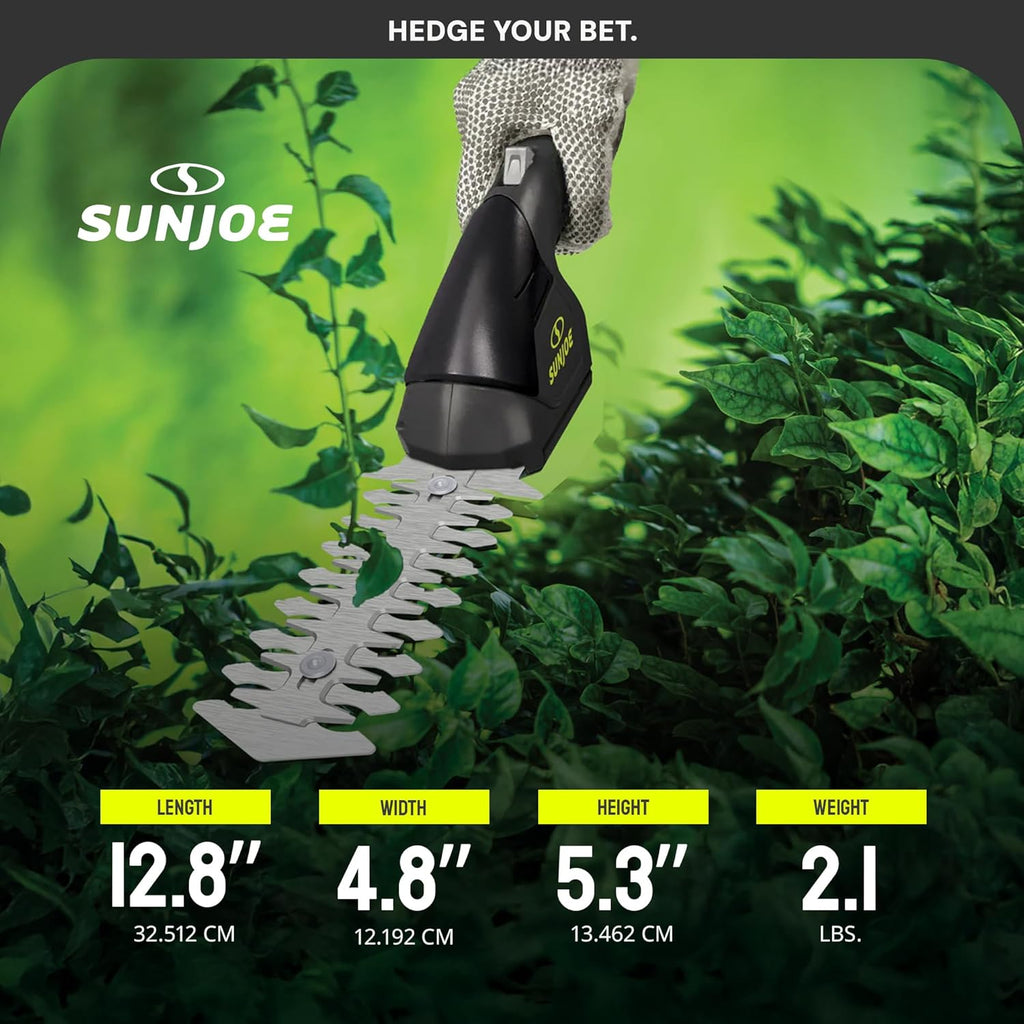 Sun Joe HJ604C 2-in-1 Cordless Grass Shear And Hedge Trimmer Black