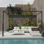 UISEBRT Metal Pergola 3x4 M Black
