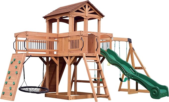 Backyard Discovery Sterling Point Cedar Wooden Swing Set
