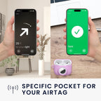 Kwmobile Silicone Cover for Airpods Pro 3 with AirTag Storage