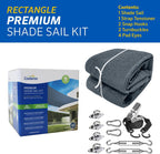 Coolaroo Premium Shade Sail Kit 95% UV Block Commercial-Grade Outdoor Sun Shade