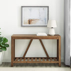 Walker Edison Abigail Farmhouse TV Stand for TVs up to 64in Rustic Oak