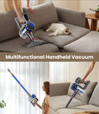 KARDV Cordless Vacuum Cleaner, 500W/40Kpa Vacuum Cleaners for Home, 60Mins Stick Vacuum with LED Display, Anti-Tangle & Wall Mount Charging, 8 in 1 Lightweight Vacuum for Hard Floors Carpet Pet Hair