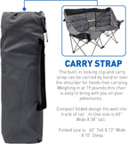 EasyGo Product Double Love Seat Oversized Camping Chair Black Grey