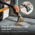 BISSELL Revolution HydroSteam Carpet Cleaner, Upright Deep Cleaner, HydroSteam Technology, 4-inch Self-Cleaning Tough Stain Tool & Formulas Included, 4123