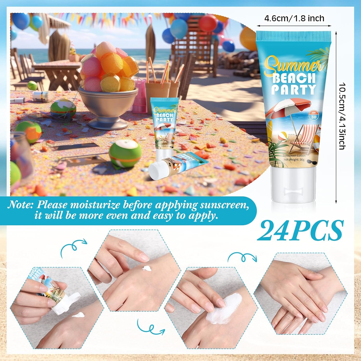 Dansib SPF 30 Mini Sunscreen Lotion 1oz Bulk Pack Beach