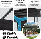 UISEBRT Metal Pergola 3x4 M Black