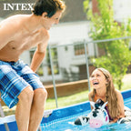 INTEX Rectangular Frame Above Ground Pool 439 Gallon Blue