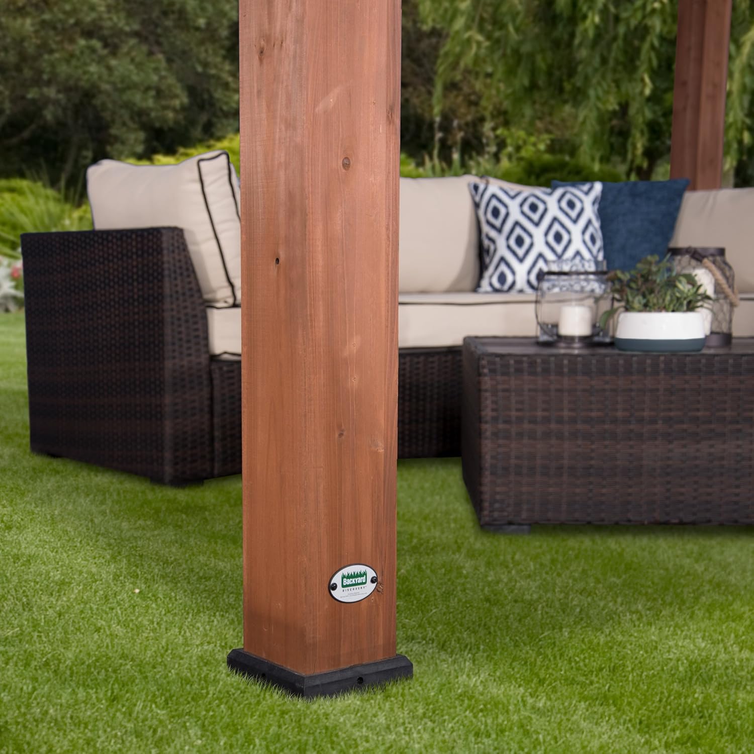 Backyard Discovery Cedar Wooden Pergola 10 x 14 ft Freestanding