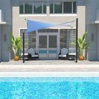 Coolaroo DualShade Shade Sail 95% UV Two-Tone 12x8 ft Santorini
