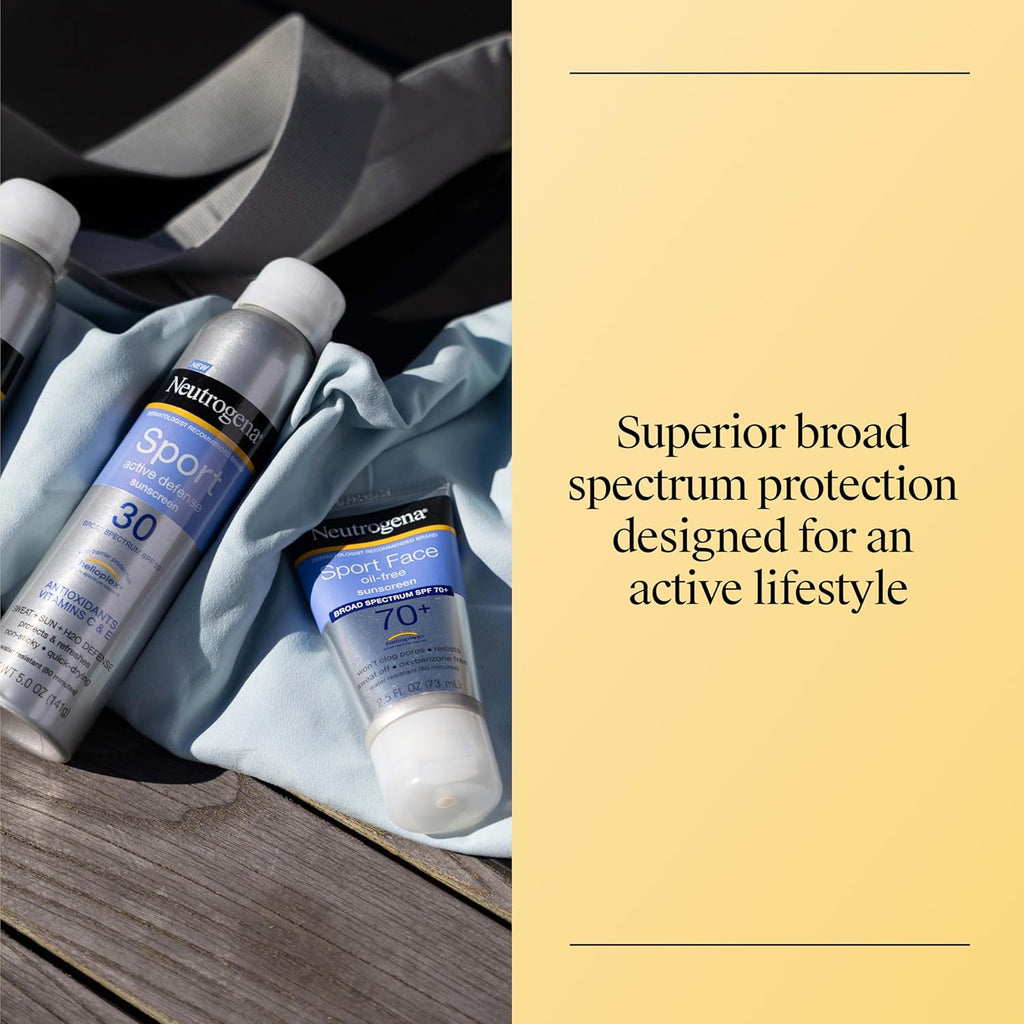 Neutrogena Sport Face Sunscreen Lotion SPF 70+ Oil-Free Sweat Resistant