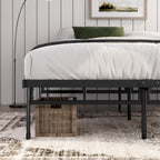 Zinus Justin Bed Frame with Under Bed Storage Metal Platform Black