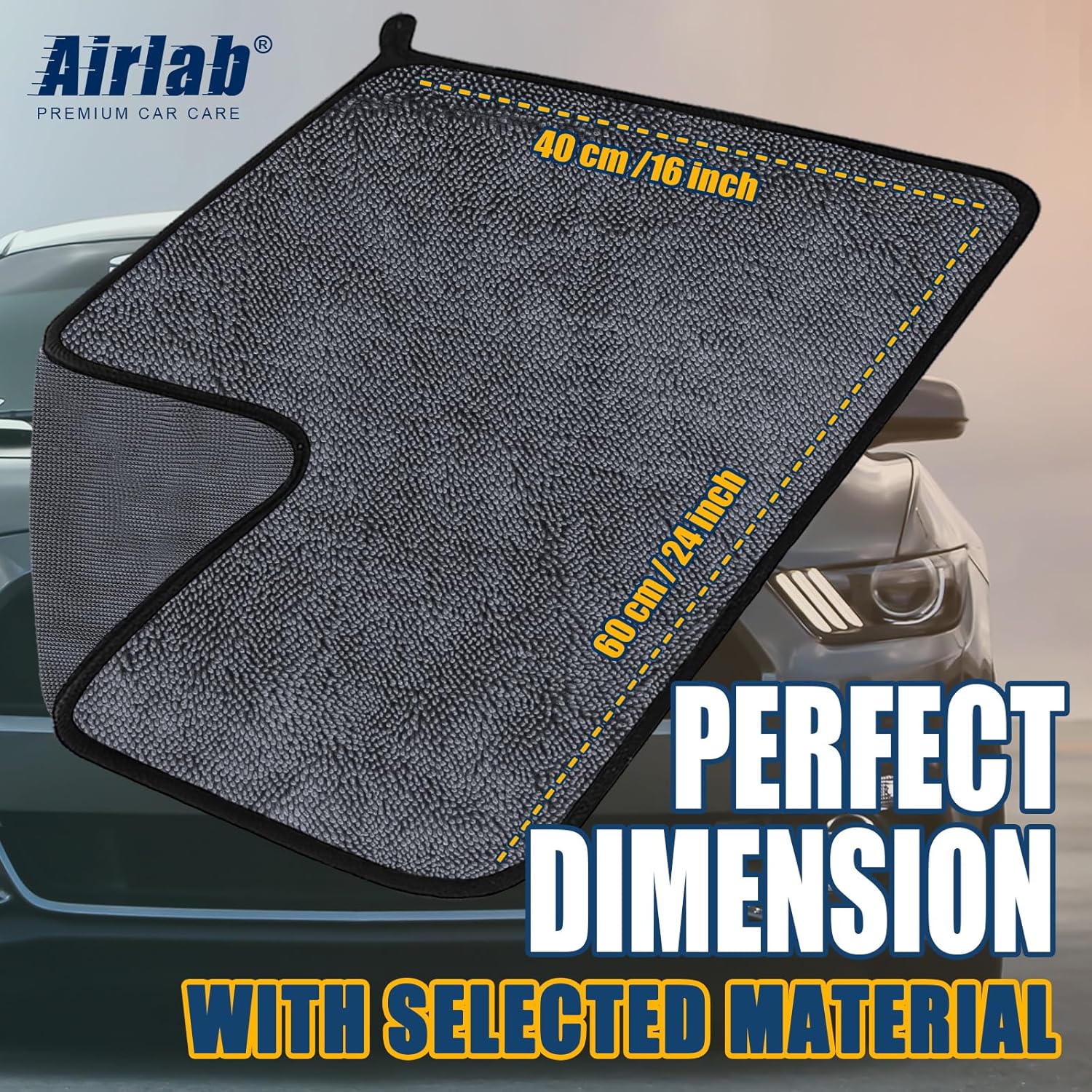 Airlab Twisted Microfiber Cleaning Cloth 2 Pack 60x40cm