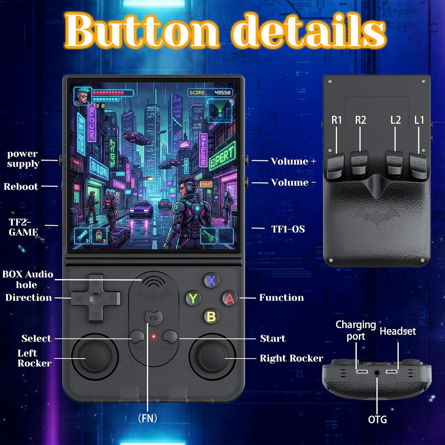Qoody S600 Retro Gaming Console 4.0 Inch IPS Screen