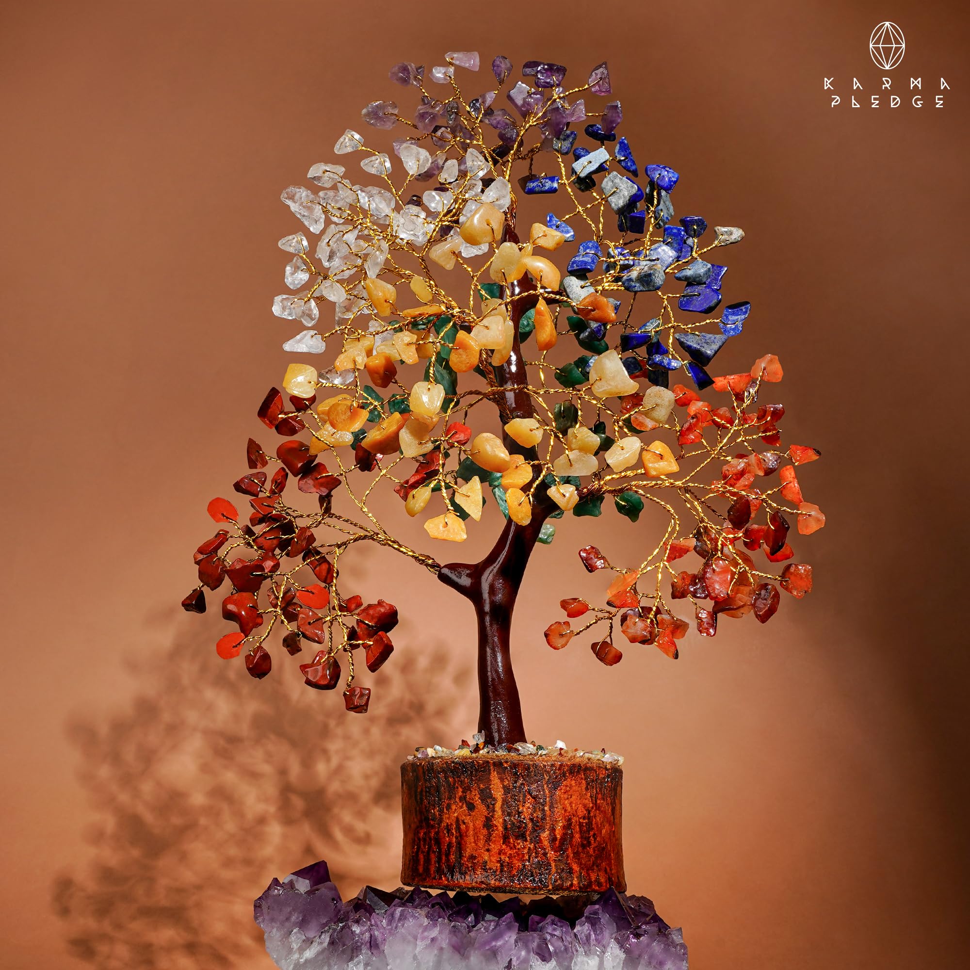 Crystal Tree of Life 7 Chakra Birthday Gifts for Women, Unique Gifts for Her, Home and Office Decor, Handmade Healing Crystals Tree Bring Positive Energy, Money, Good Luck, Gifts for Mom & Love Ones