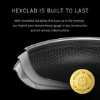 HexClad Hybrid Nonstick 5.5 Litre Deep Sauté Pan and Lid, Dishwasher and Oven-Safe, Compatible with All Cooktops