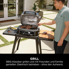 Ninja Woodfire Pro Connect XL Elektrischer BBQ Smoker Grill, App-Steuerung, digitaler Temperaturfühler, Rippenrost, Deckel, großer 7-in-1 Outdoor Grill & Heißluftfritteuse, blau & schwarz OG901EUAMZ
