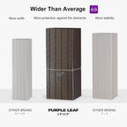 PURPLE LEAF Outdoor Hardtop Gazebo Double Roof Galvanized Steel with Curtains