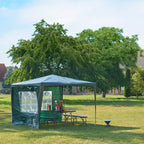 SANHENG Pop-Up-Pavillon, Pop-Up-Zelt mit Gewichten, vollständig wasserdicht, Allwetter-Pavillon, ideal für Outdoor, Party, Camping, 2 x 2 m, Weiß