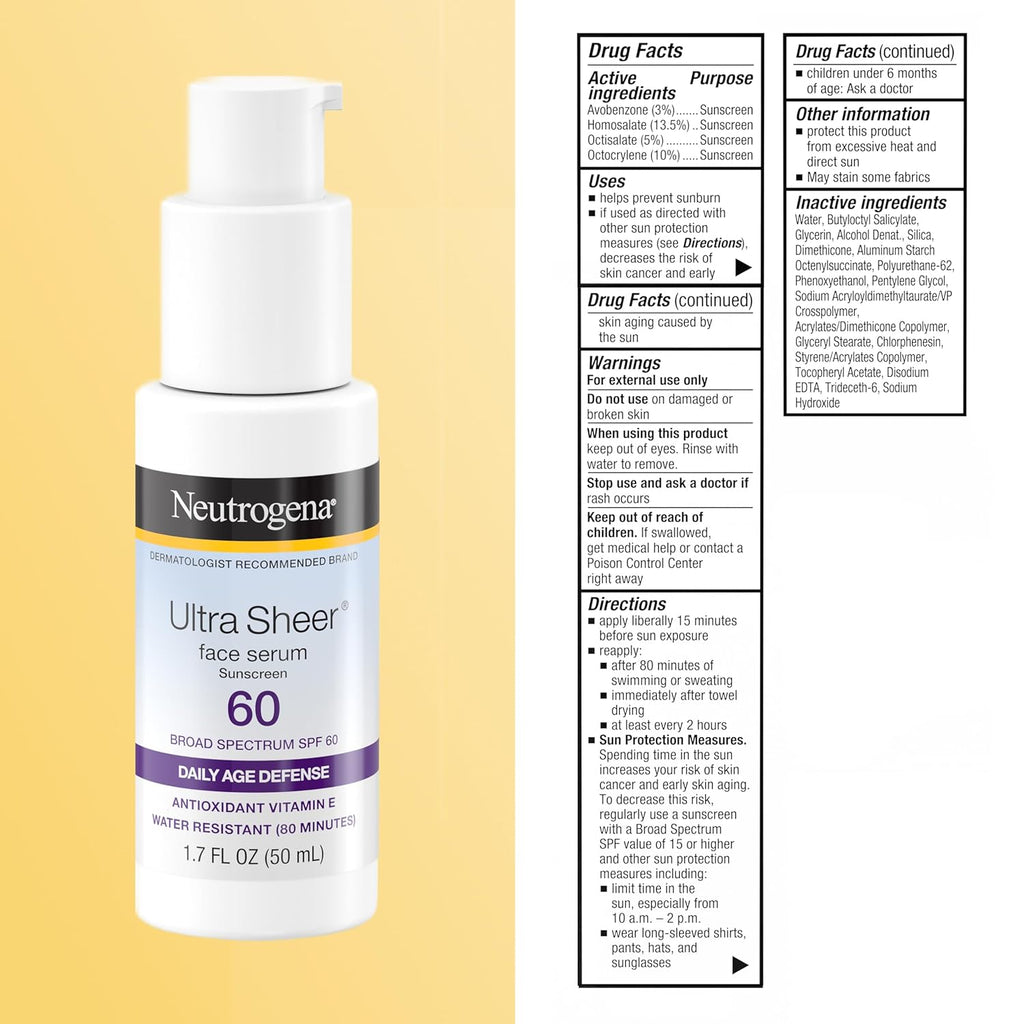 Neutrogena Ultra Sheer Sunscreen Serum SPF 60