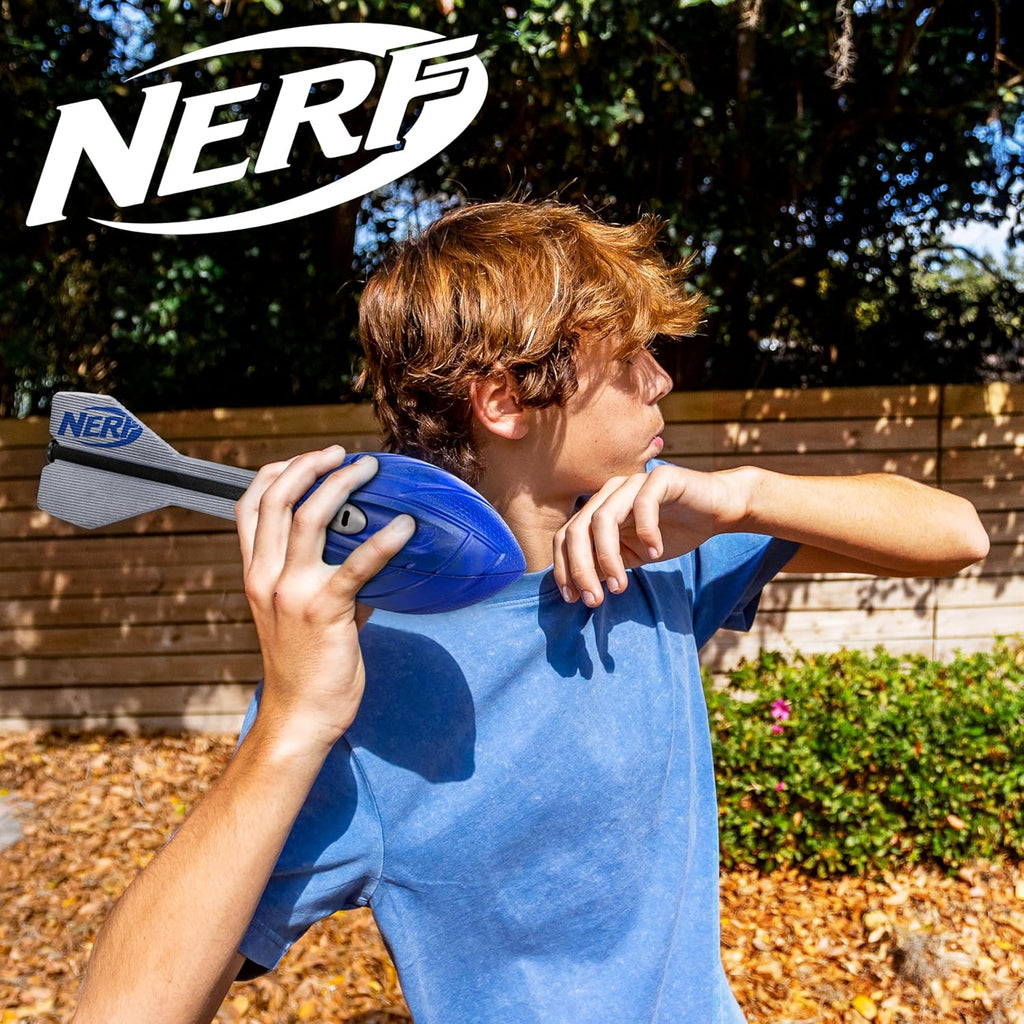 Nerf Vortex Aero Howler Foam Football Flight-Optimizing Tail Blue