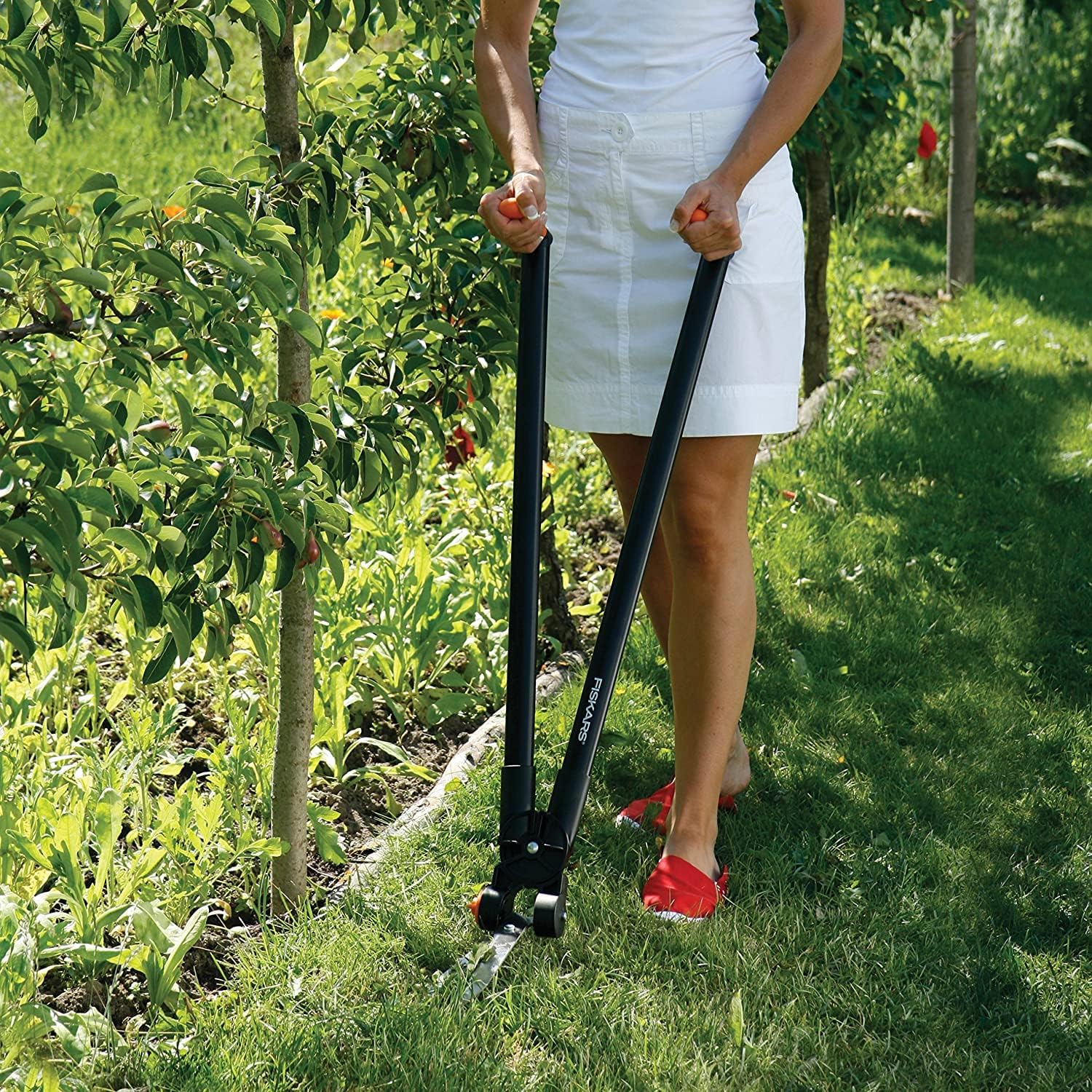 Fiskars PowerLever GS53 Grass and Hedge Shear 270° Rotating Head Black/Orange