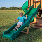 Backyard Discovery Cedar Cove Wood Swing Set With 2 Slides