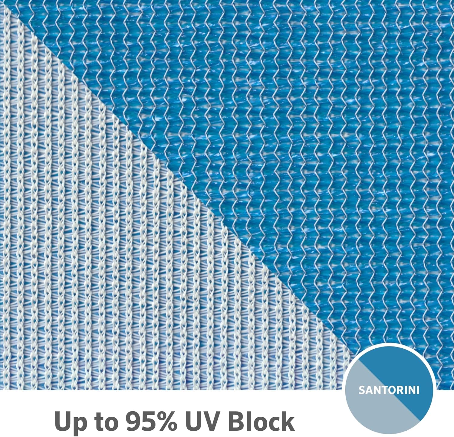 Coolaroo DualShade Shade Sail 95% UV Two-Tone 12x8 ft Santorini