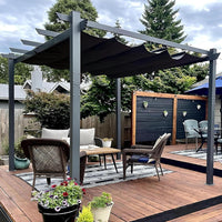 PURPLE LEAF 3 x 4m Aluminium Pergola Pavilion Grey