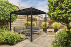 MIRADOR Pergola 80 Solid 3x3 m Stahl Anthrazit verstellbares Lamellendach Garten Terasse Pergola Winterfest Stabil Pavillion