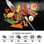 Blackstone 1666 22 Inch Tabletop Griddle Stainless Steel Faceplate Black