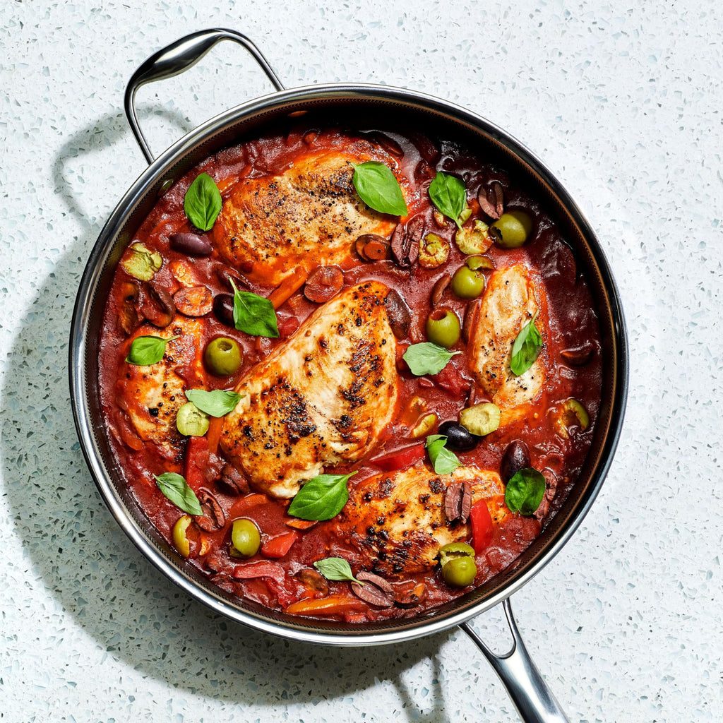 HexClad Hybrid Nonstick 5.5 Litre Deep Sauté Pan and Lid, Dishwasher and Oven-Safe, Compatible with All Cooktops