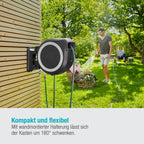 Gardena Wand-Schlauchbox RollUp XL (weiß) 35 m: flexible Bewässerung für große Gärten, Schwenkbare Schlauchbox, inkl. 35 m Gardena Qualitätsschlauch und Montagehilfe (18632-20)